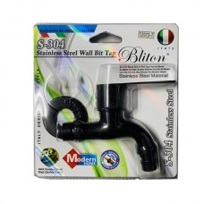 BLITON Wall Mounted Stainless Steel SUS304 Black Color Bathroom Faucet Bit B2023-T